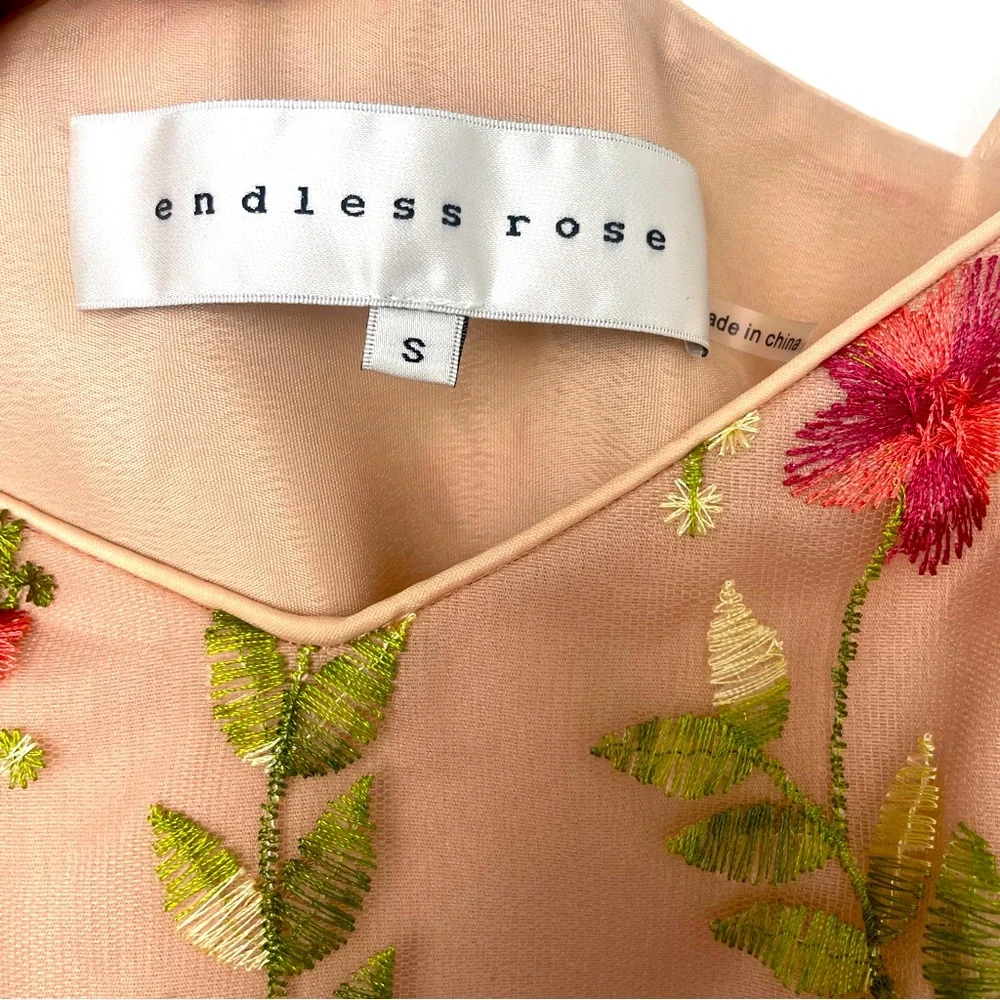 Endless Rose - Floral Embroidered Tiered Maxi Dress - Picture 6 of 8